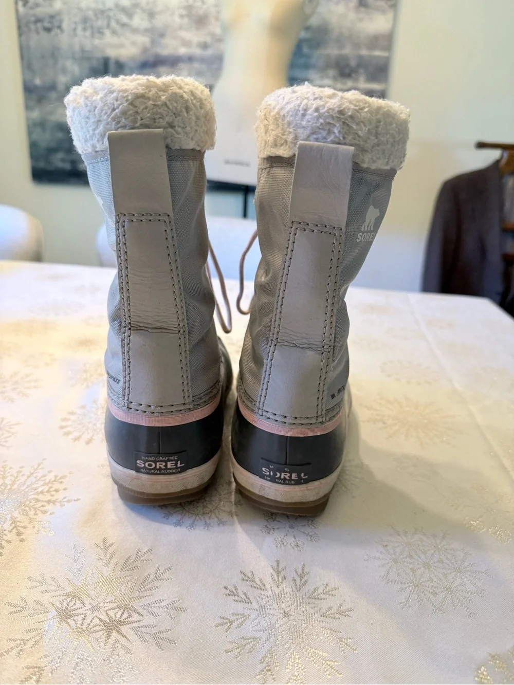 Sorel Kids' YOOT PAC™ Nylon Waterproof Winter Snow Boots Dove/Gum USA 4 EU35